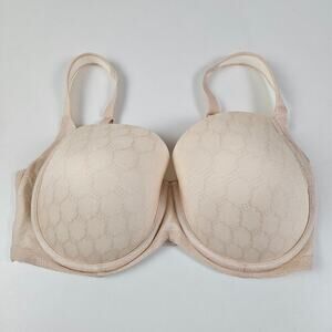 Soma‎ Stunning Support Geo Lace Full Coverage Bra 34G Ivory Beige